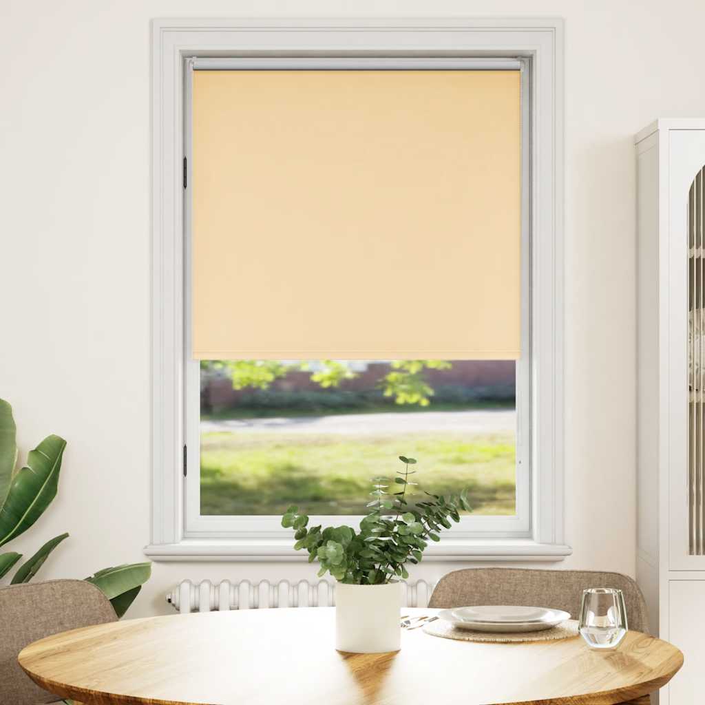 vidaXL Roller blind blackout 124,4x175 cm Fabric Width 120 cm beige