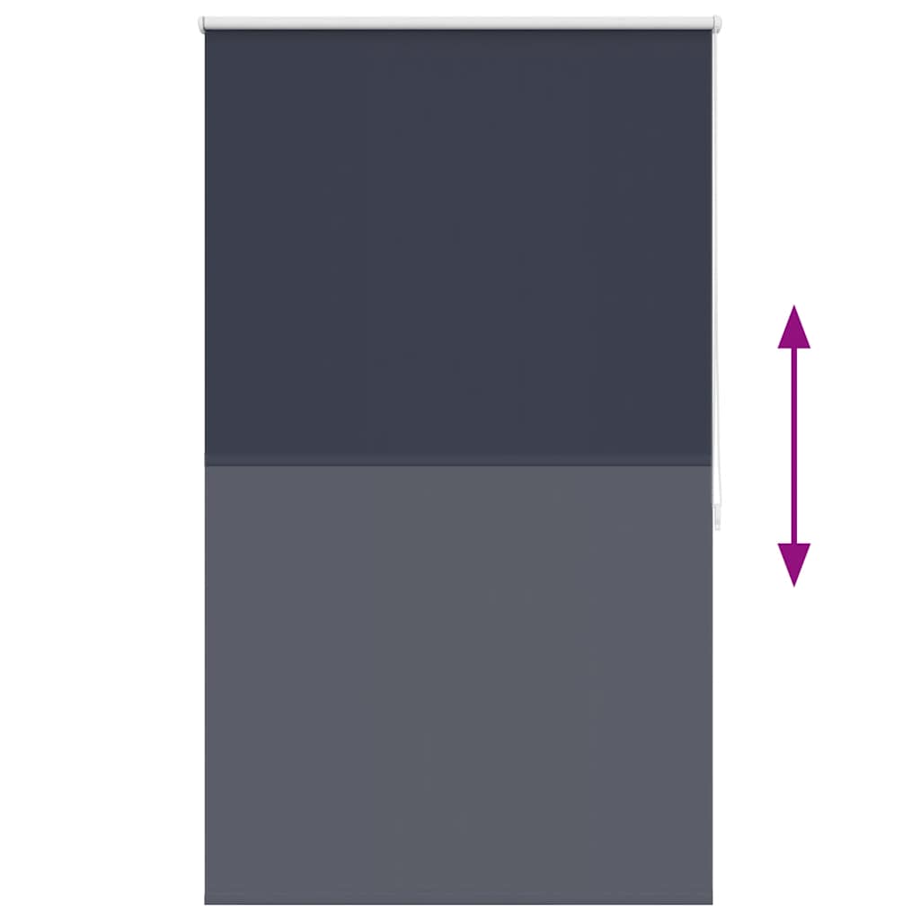 vidaXL Roller blind blackout 124.4x175 cm Fabric Width 120 cm marine