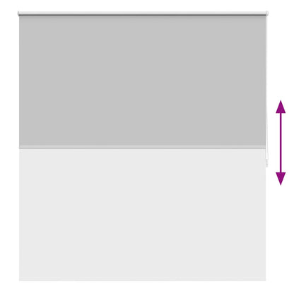 vidaXL Roller blind blackout 144.4x175 cm Fabric Width 140 cm grey