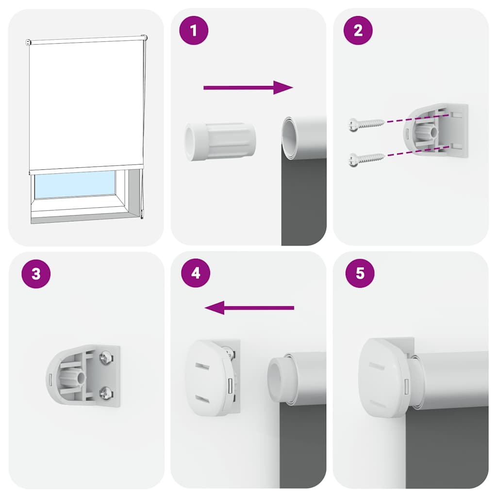 Roller Blind Blackout 160 x 175 cm Grey