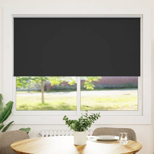 vidaXL Roller blind blackout 164,4x175 cm Fabric Width 160 cm black