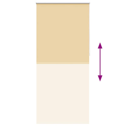 vidaXL Roller blind blackout 84.4x230 cm Fabric Width 80 cm beige