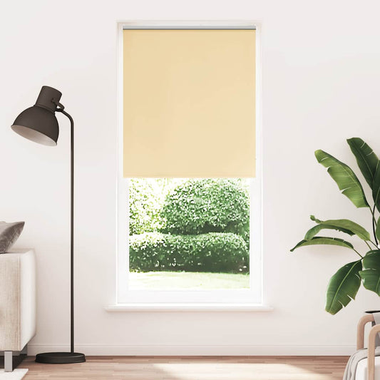 vidaXL Roller blind blackout 84,4x230 cm Fabric Width 80 cm beige
