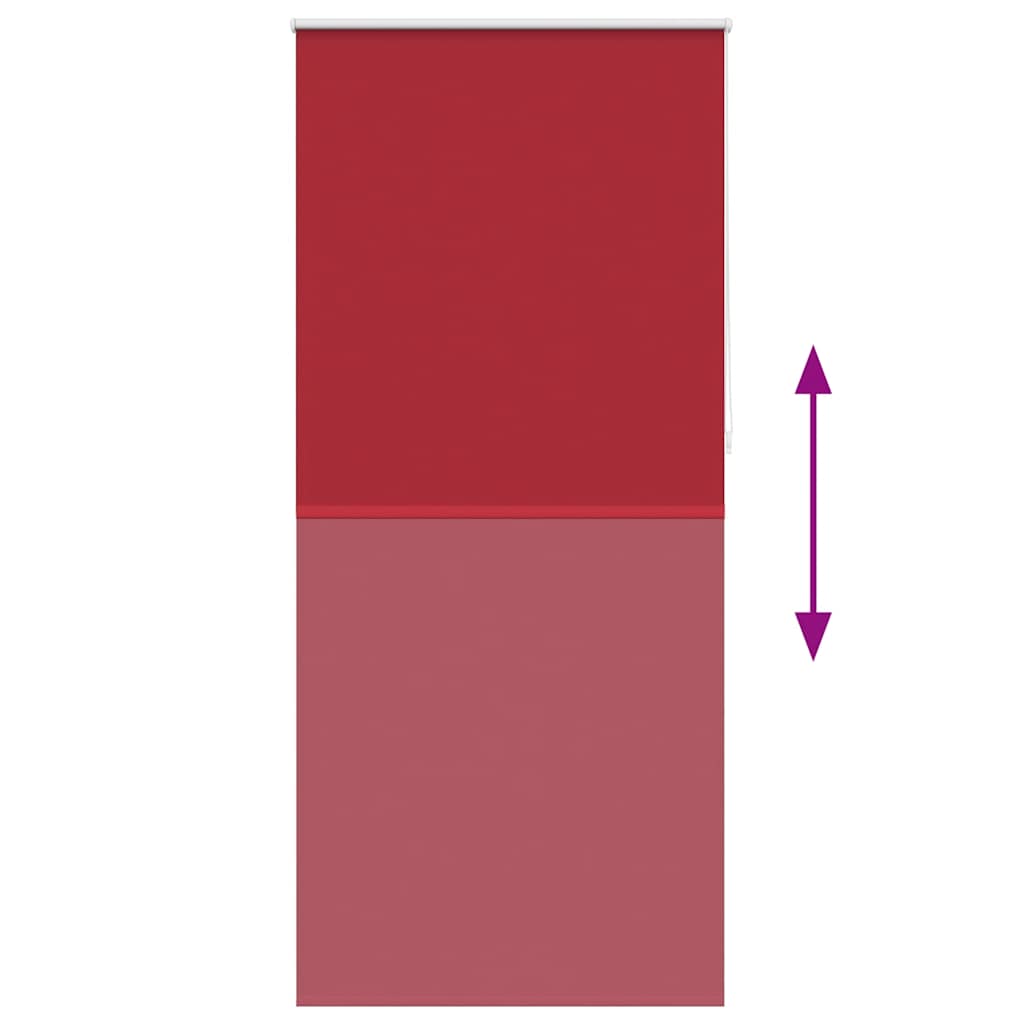 vidaXL Roller blind blackout 84.4x230 cm Fabric Width 80 cm red