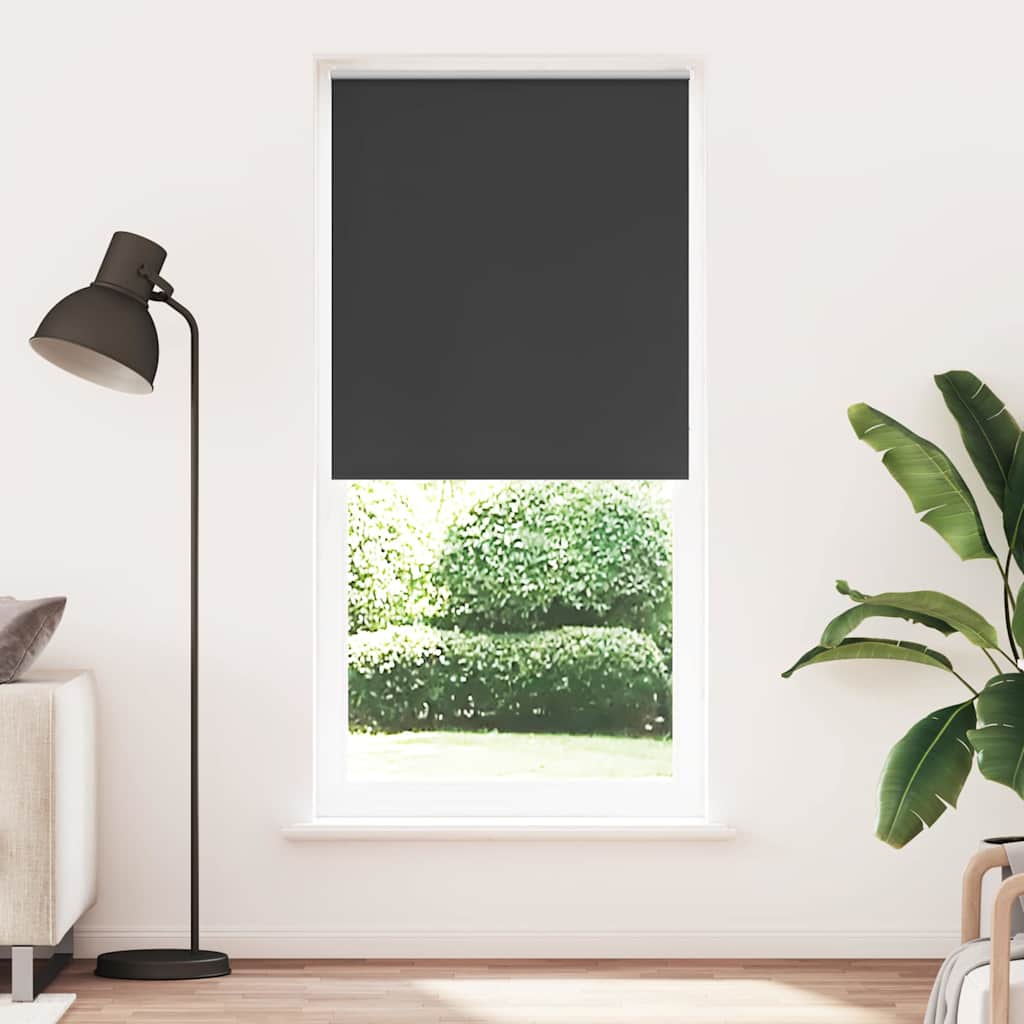 vidaXL Roller blind blackout 84,4x230 cm Fabric Width 80 cm black