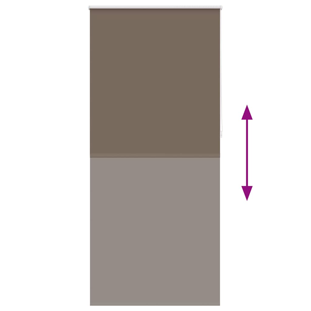 vidaXL Roller blind blackout 104.4x230 cm Fabric Width 100 cm coffee