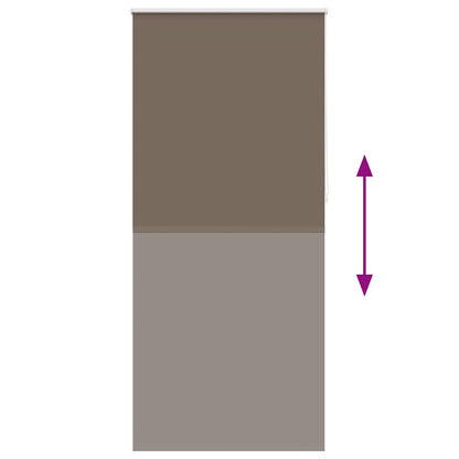 vidaXL Roller blind blackout 104.4x230 cm Fabric Width 100 cm coffee