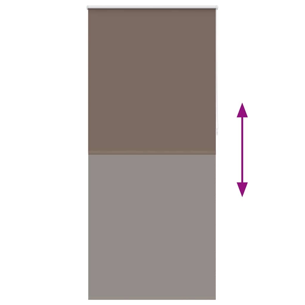 vidaXL Roller blind blackout 124.4x230 cm Fabric Width 120 cm coffee
