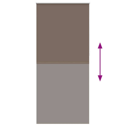 vidaXL Roller blind blackout 124.4x230 cm Fabric Width 120 cm coffee