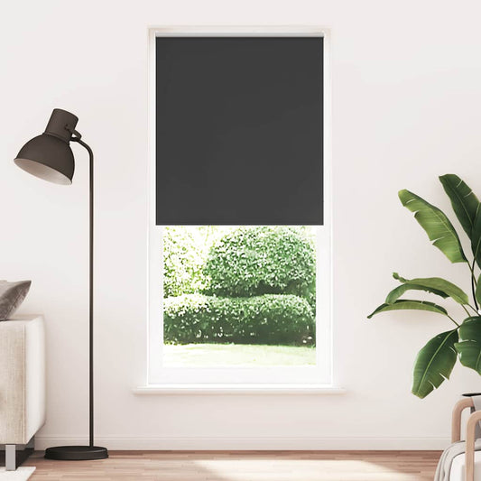 vidaXL Roller blind blackout 124,4x230 cm Fabric Width 120 cm black