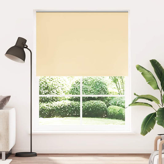 vidaXL Roller blind blackout 144,4x230 cm Fabric Width 140 cm beige