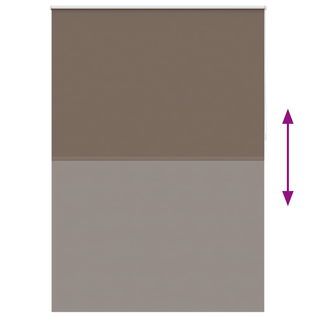 vidaXL Roller blind blackout 164.4x230 cm Fabric Width 160 cm coffee