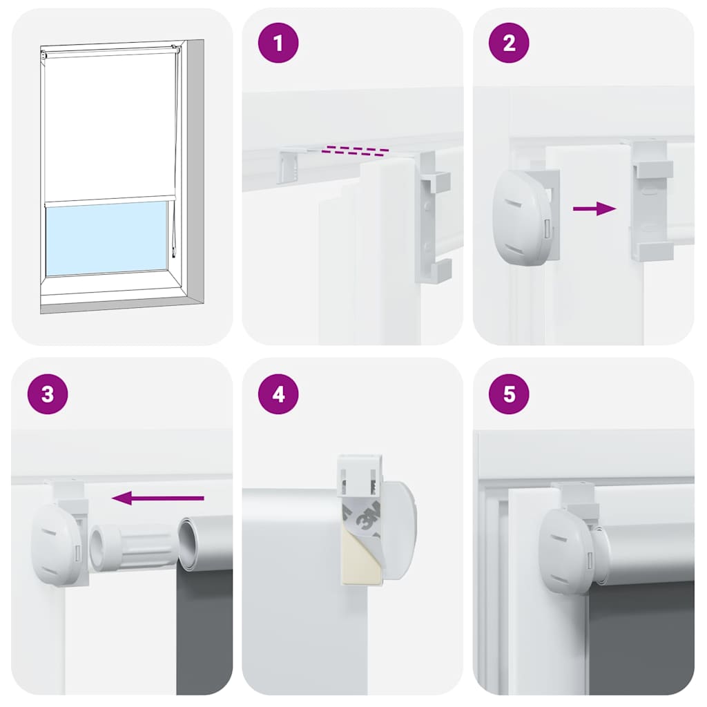 vidaXL Roller Blind Blackout 160 x 230 cm Grey