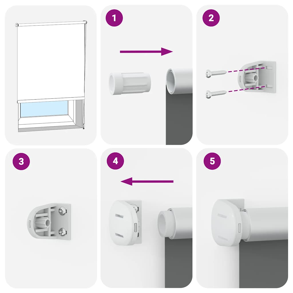 vidaXL Roller Blind Blackout 160 x 230 cm Grey