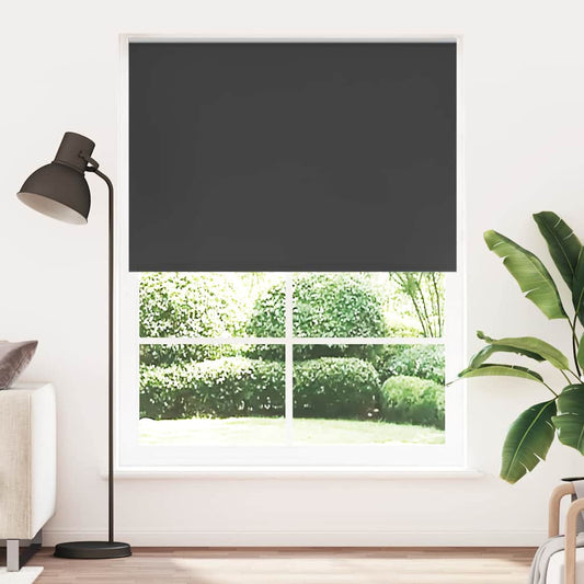 vidaXL Roller blind blackout 164.4x230 cm Fabric Width 160 cm black