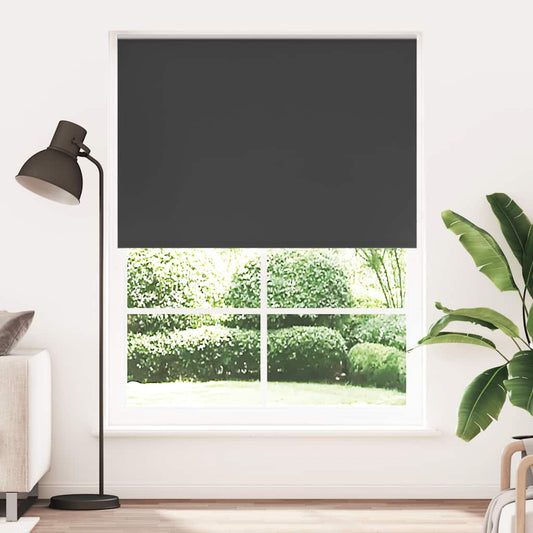 vidaXL Roller blind blackout 164,4x230 cm Fabric Width 160 cm black