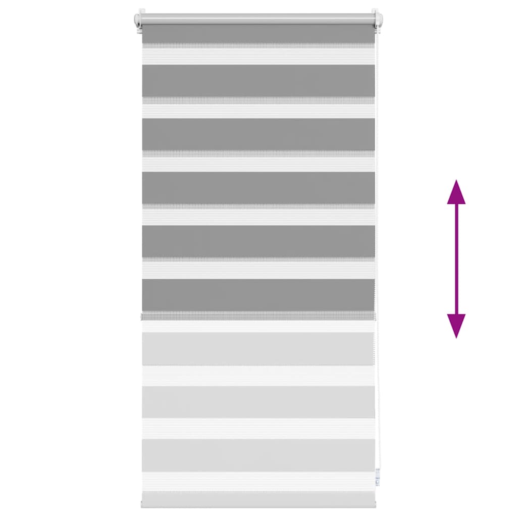 vidaXL Zebra blind 40.9x100 cm Fabric Width 36.7 cm grey