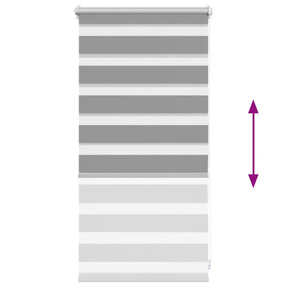 vidaXL Zebra blind 40.9x100 cm Fabric Width 36.7 cm grey