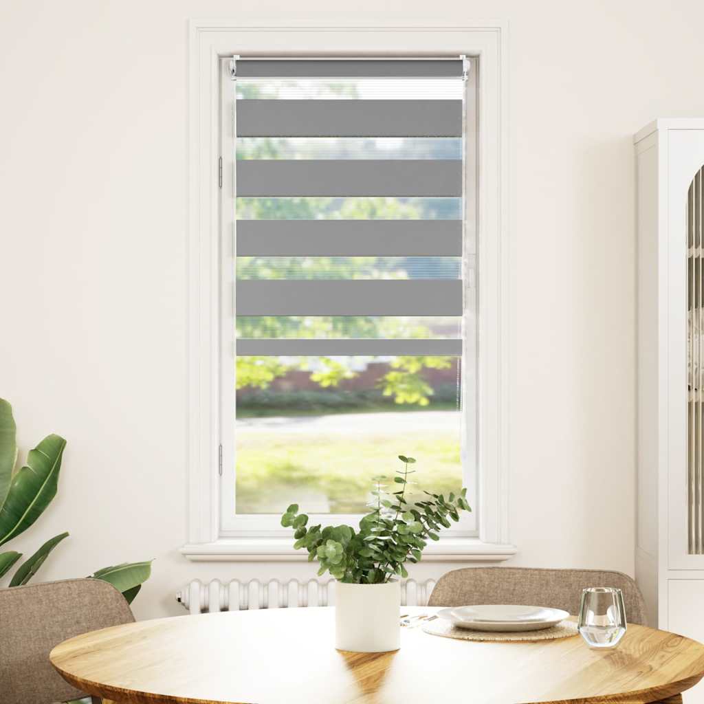 vidaXL Zebra blind 40,9x100 cm Fabric Width 36,7 cm grey