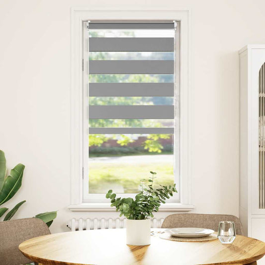vidaXL Zebra blind 40,9x100 cm Fabric Width 36,7 cm grey
