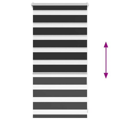 vidaXL Zebra blind 40,9x100 cm Fabric Width 36,7 cm black