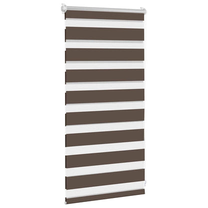 vidaXL Zebra blind 40,9x100 cm Fabric Width 36,7 cm coffee