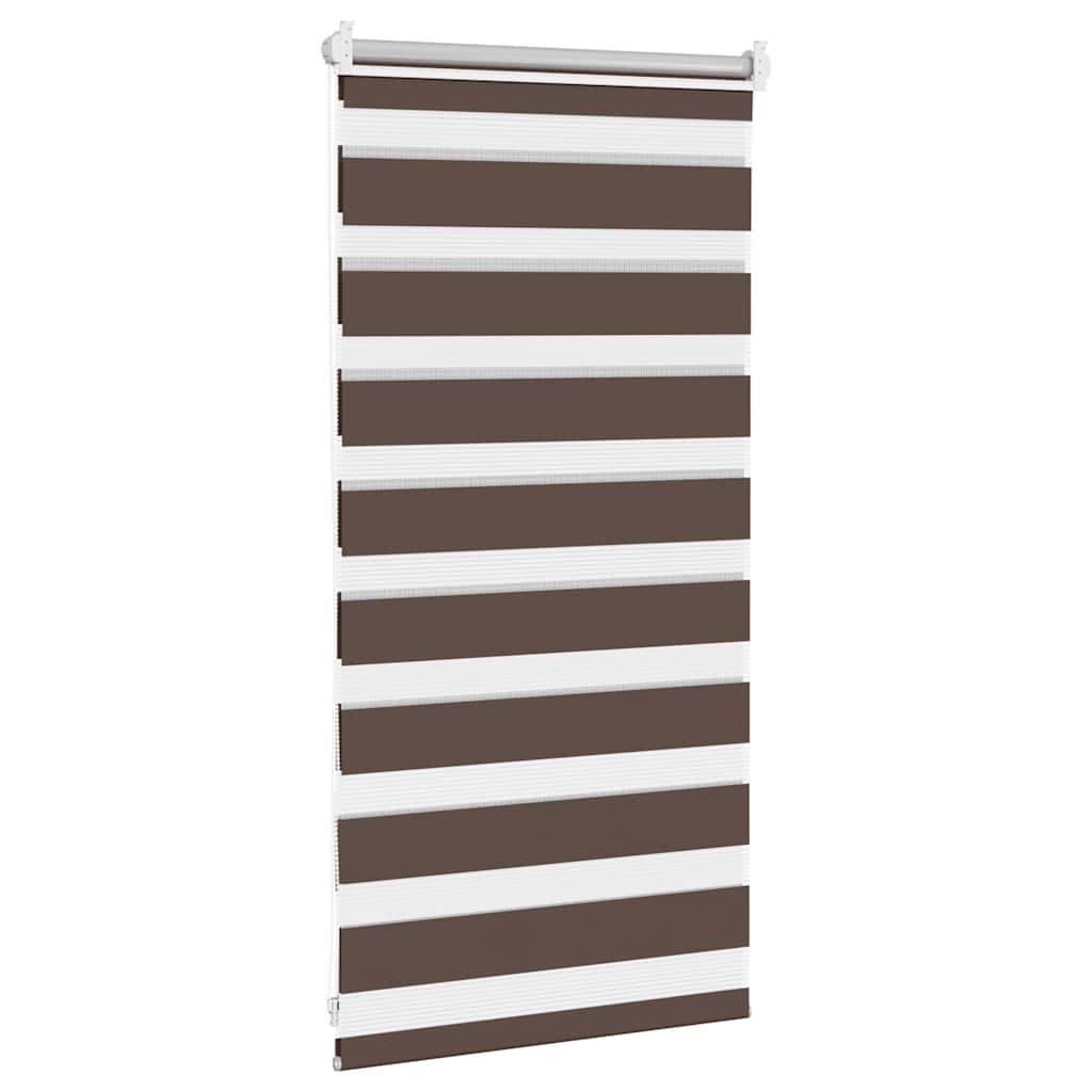 vidaXL Zebra blind 40,9x100 cm Fabric Width 36,7 cm coffee