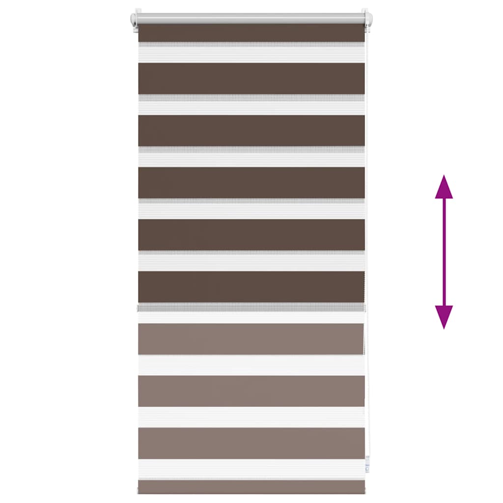 vidaXL Zebra blind 40,9x100 cm Fabric Width 36,7 cm coffee