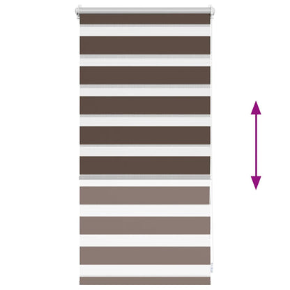 vidaXL Zebra blind 40,9x100 cm Fabric Width 36,7 cm coffee