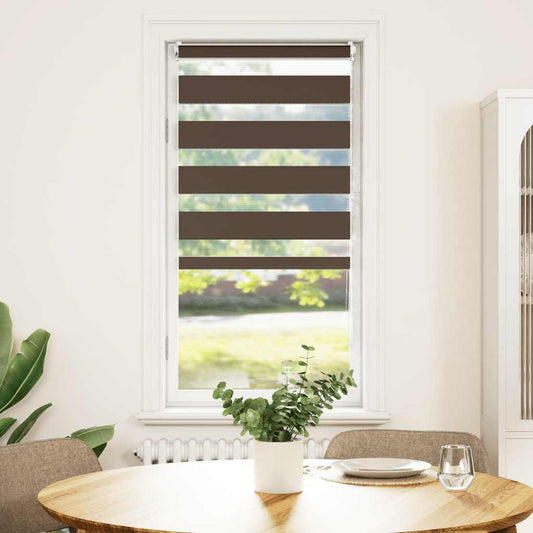vidaXL Zebra blind 40,9x100 cm Fabric Width 36,7 cm coffee