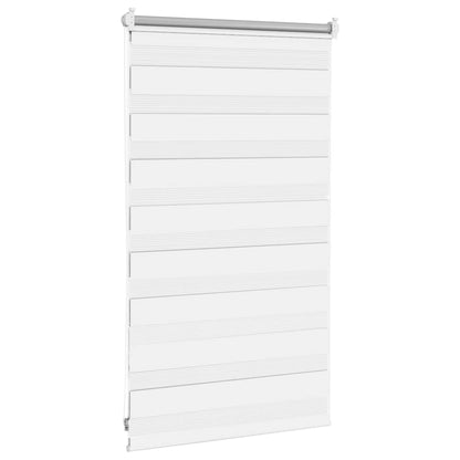 vidaXL Zebra blind 50.9x100 cm Fabric Width 46.7 cm white