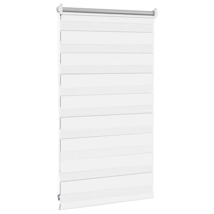 vidaXL Zebra blind 50,9x100 cm Fabric Width 46,7 cm white