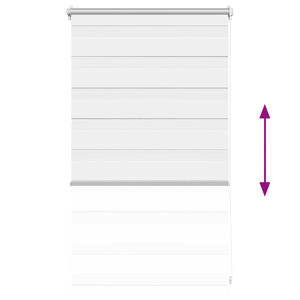 vidaXL Zebra blind 50.9x100 cm Fabric Width 46.7 cm white