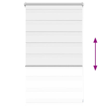 vidaXL Zebra blind 50.9x100 cm Fabric Width 46.7 cm white