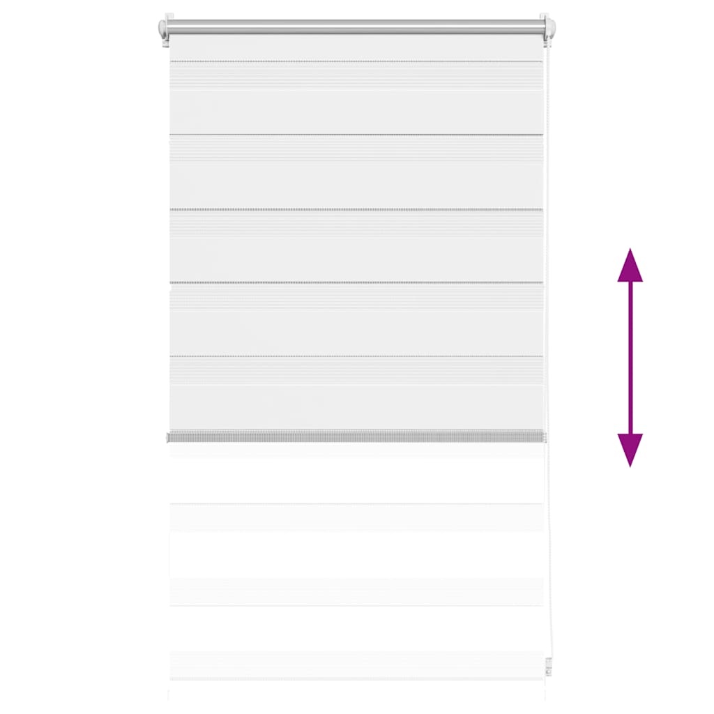 vidaXL Zebra blind 50,9x100 cm Fabric Width 46,7 cm white