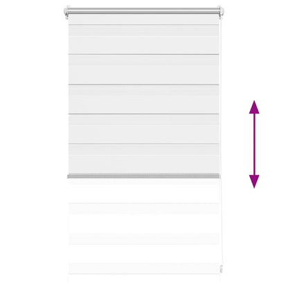 vidaXL Zebra blind 50,9x100 cm Fabric Width 46,7 cm white
