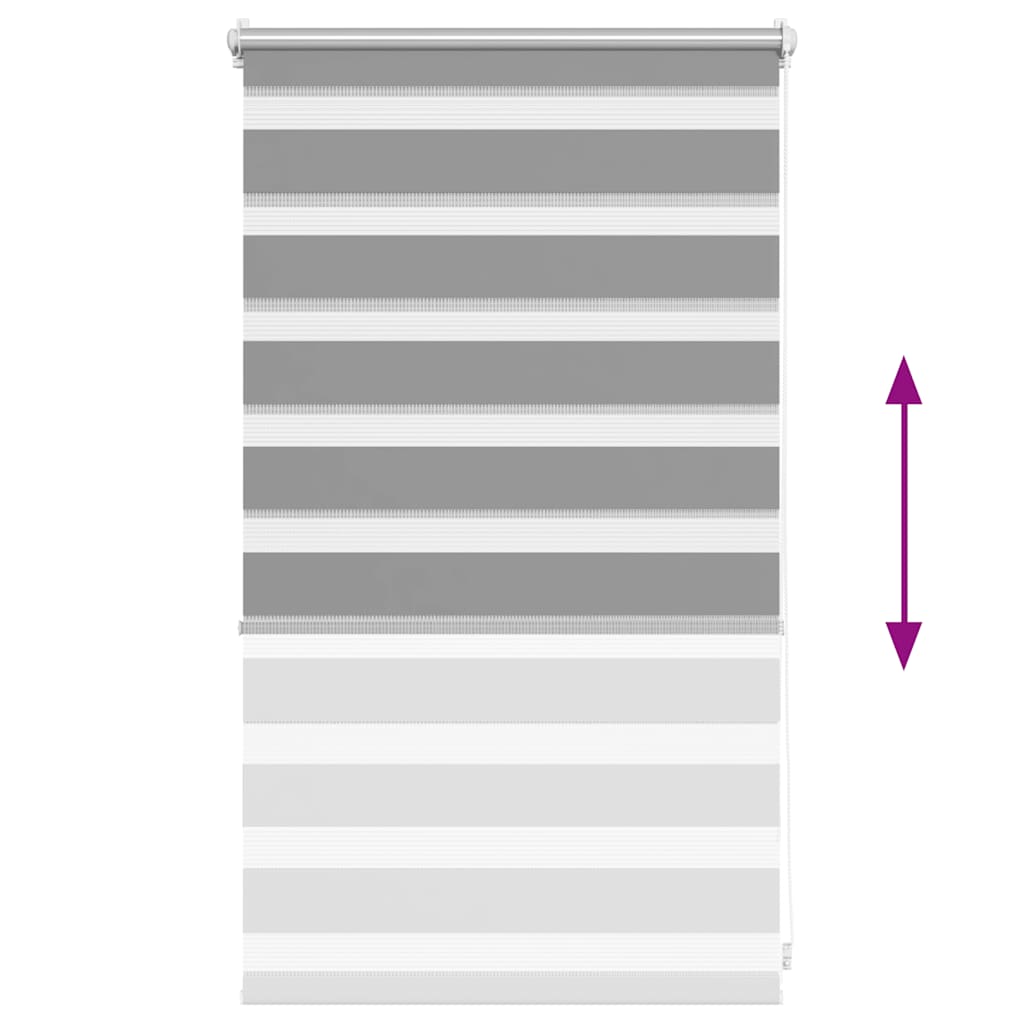 vidaXL Zebra blind 50.9x100 cm Fabric Width 46.7 cm grey