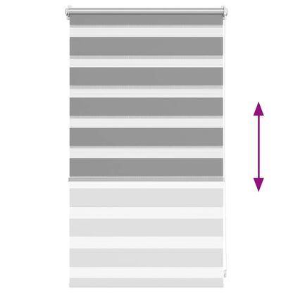 vidaXL Zebra blind 50.9x100 cm Fabric Width 46.7 cm grey