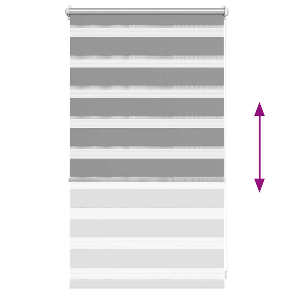 vidaXL Zebra blind 50,9x100 cm Fabric Width 46,7 cm grey