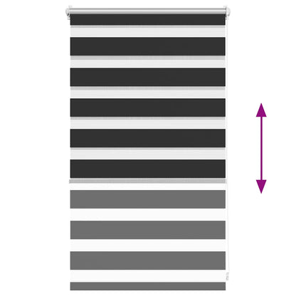 vidaXL Zebra blind 50.9x100 cm Fabric Width 46.7 cm black