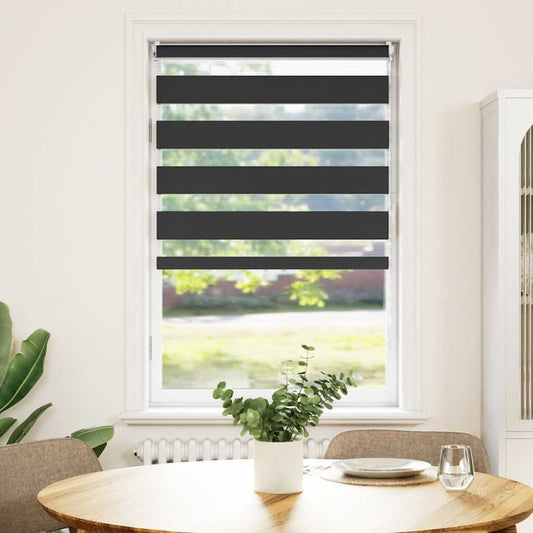 vidaXL Zebra blind 50,9x100 cm Fabric Width 46,7 cm black