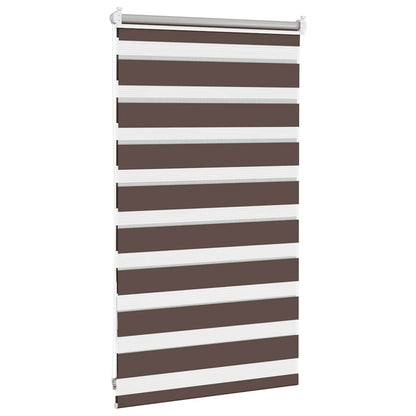 vidaXL Zebra blind 50,9x100 cm Fabric Width 46,7 cm coffee