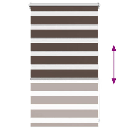 vidaXL Zebra blind 50,9x100 cm Fabric Width 46,7 cm coffee