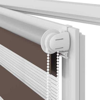 vidaXL Zebra blind 50,9x100 cm Fabric Width 46,7 cm coffee