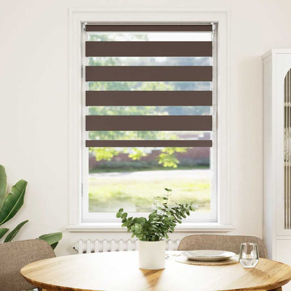 vidaXL Zebra blind 50,9x100 cm Fabric Width 46,7 cm coffee
