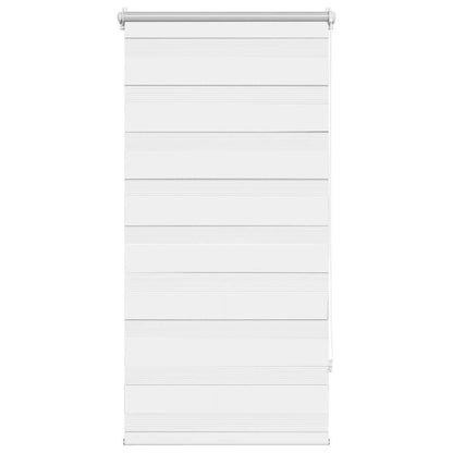 vidaXL Zebra blind 60.9x120 cm Fabric Width 56.7 cm white