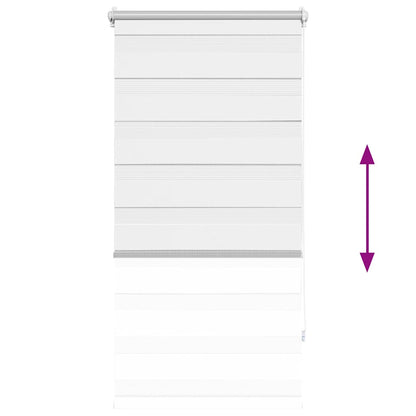 vidaXL Zebra blind 60.9x120 cm Fabric Width 56.7 cm white