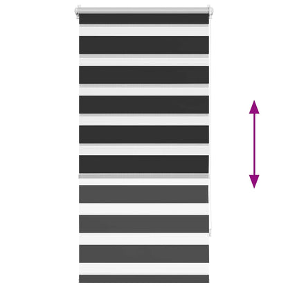 vidaXL Zebra blind 60,9x120 cm Fabric Width 56,7 cm black
