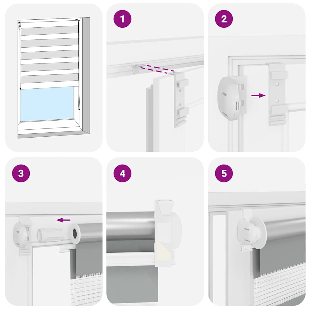 Zebra Blind 60 x 120 cm Black