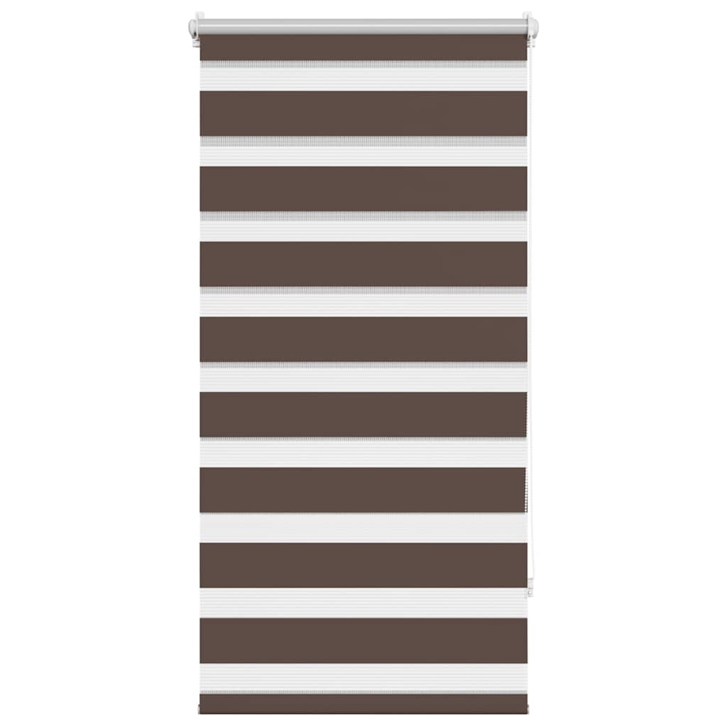 vidaXL Zebra blind 60,9x120 cm Fabric Width 56,7 cm coffee